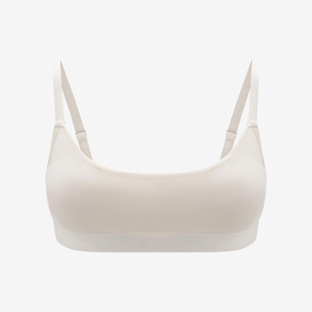 NWT! ThirdLove Organic Cloud Cotton Scoop Bralette sea-salt / MD